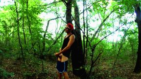 7 Minutes Fast Intense Huge Dick Jerking off in the Evening Woods