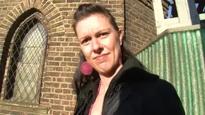 Pierced Pussy MILF Fingers and Fucks Herself with Thick Orange Dildo Texas Patti