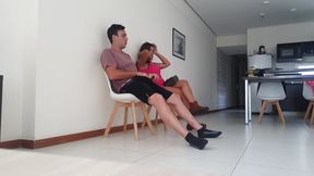 Flashing Big Cock and Lady Go to Suck