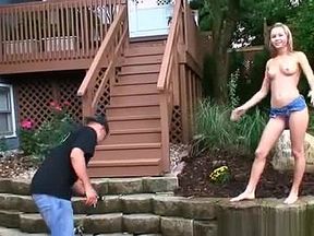 Teen kasia is spreyed in seductive weather