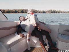 SHIP AHOY! A femboy Yuna Yule fucked on a mini-yacht!