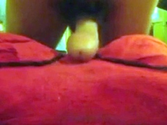 Skinny Twink's Thick Cum Orgasm While Humping a Towel