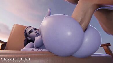 Thick Ass Split Wide by Giant Member in Overwatch Hentai