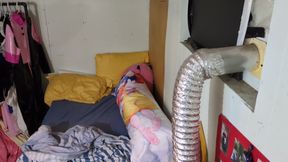 PVC Bonnet Sissy Body Pillow Humping and Vibraitor