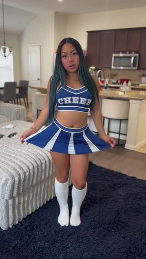Your favorite cheerleader is getting ready for you to take her home and spoil he