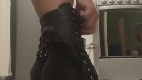 NEW GIRL stripteases burlesque heels, PERFECT FEET reveal