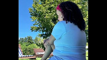 Chubby Latina Big Ass Farting by the Pool Relaxed Summer Gas Vibes