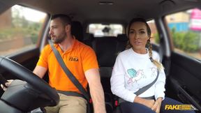 Large-Breasted Gym Bunny Squats On Penis Fake Driving School