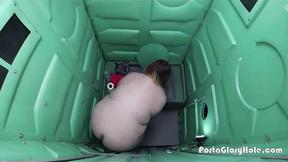 ”Porta Gloryhole BBW swallows her cum”