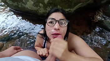 Venuslatina2 - They take me to the river and make me SUCK and CUMS ON MY FACE.. I love nature