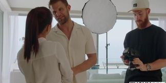 Brunette beauty Apolonia leaves boyfriend for modeling career and gets fucked in multiple positions