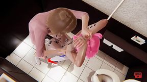 Yaoi - Two Femboys Fucking in a public toilet