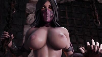 Watch MILF Mileena from Mortal Kombat ride a massive dick POV in 3D cosplay