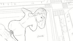 Hentai Cartoon Girl Enjoys Rough Doggy Style Backshots On The Rooftop ASMR