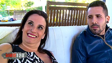 Chubby MILF fucks a young dude
