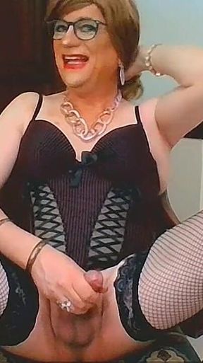 Crossdresser Fernanda Gomez Masturbating in a Hotel