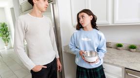 ”Tiny step sister teen Veronica Church wants to share everything with step brother”