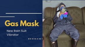 gas mask rain suit and vibrator