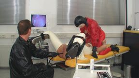 Kinky anal exam in rubber