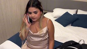Stepbro and Stepsis Trapped in One Tiny Hotel Bed - Clothes Start Coming Off Fast