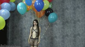 Ziva Fey Popping Helium Balloons