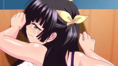 Big titted cartoon girls get soaked in cum while getting hard cocks