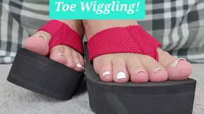 White Toenails Wiggling Silent Movie