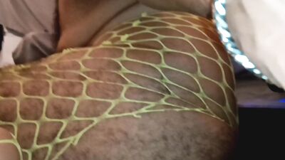 Hairy man dirty asshole butthole wink pucker fetish masturbation fishnets