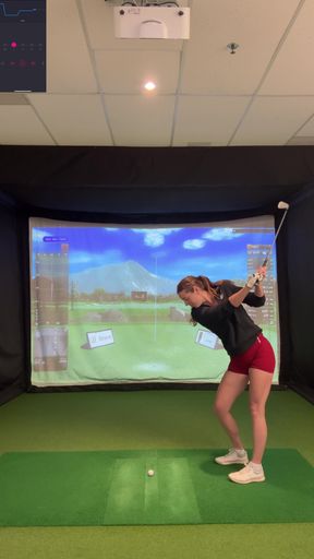 Trying to Golf in a Simulator with My Lush in! Trying Not to Cum While I Swing!