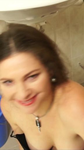 Horny Stepmom Please a Cock in Public Toilet - Jessica Fiorentino