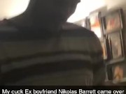 Cuck Ex boyfriend Nikolas Barrett Sucks on and wears used condom