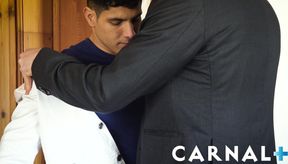 BoyForSale - Bastian Karim gets pounded on window sill by Legrand Wolf