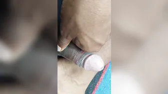 Solo gay hunk strokes his big cock in yoga session