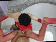 Primero me follo y término, y luego lo folle con arnes | pegging