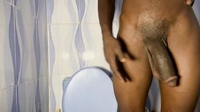 monster bbc early morning stretching and swinging morning piss golden shower