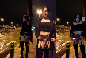 Sissy taniax cum in the streets