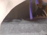 Sounding on a tiny dildo