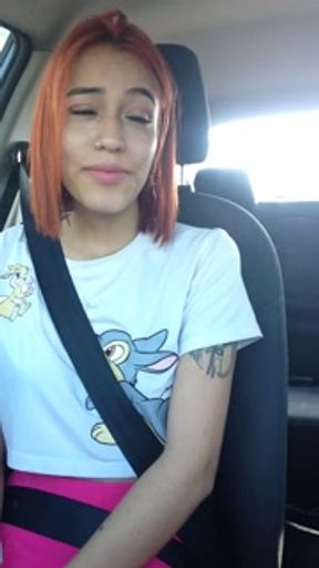 I masturbate my pussy in the Uber driver's car.