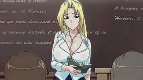 Summer Fun with Busty MOM Hentai: MILF Teacher Jerks Off in Class with Students