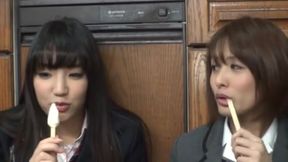 Japanese school lesbians hook up and get each other off after school