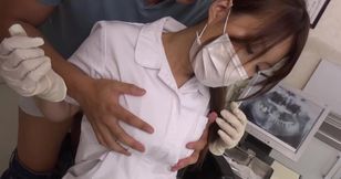 Busty Japanese dentist Yume Mizuki fucked by horny patient