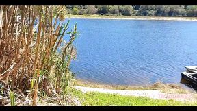Dr Pussy2 - Hot Black Girl Sucked All the Way Out of Her Friend's Huge White Dick by the River After a Morning Walk