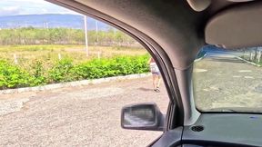 viaje en auto termina en follada de pie con flaca cachonda