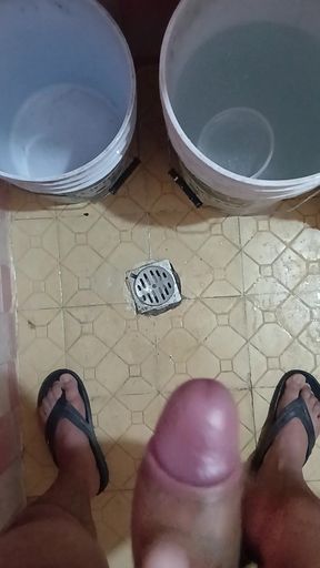 Masturbating in the bathroom