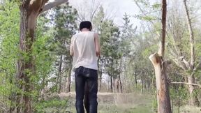 Chinese Bondage In Forest