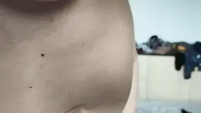 Amateur wife has fun trying on clothes that she cuts herself  Amateur wife dances naked around the house