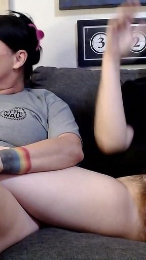 Lesbian Couple on Her Monthly String Play Chat