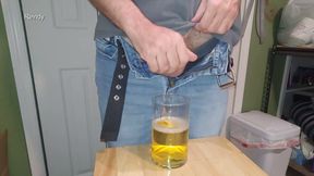 Mixing Cum and Piss in My Office