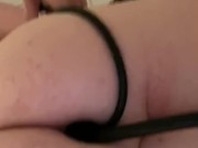Sissy Twink Takes 3 quart Enema MASSIVE BULGE!