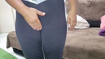 De calça leg bem apertada Pata De Camelo